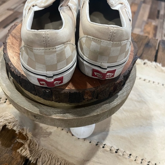 Vans Checkered Slip-On Shoes - Cream and White - Picture 4 of 6